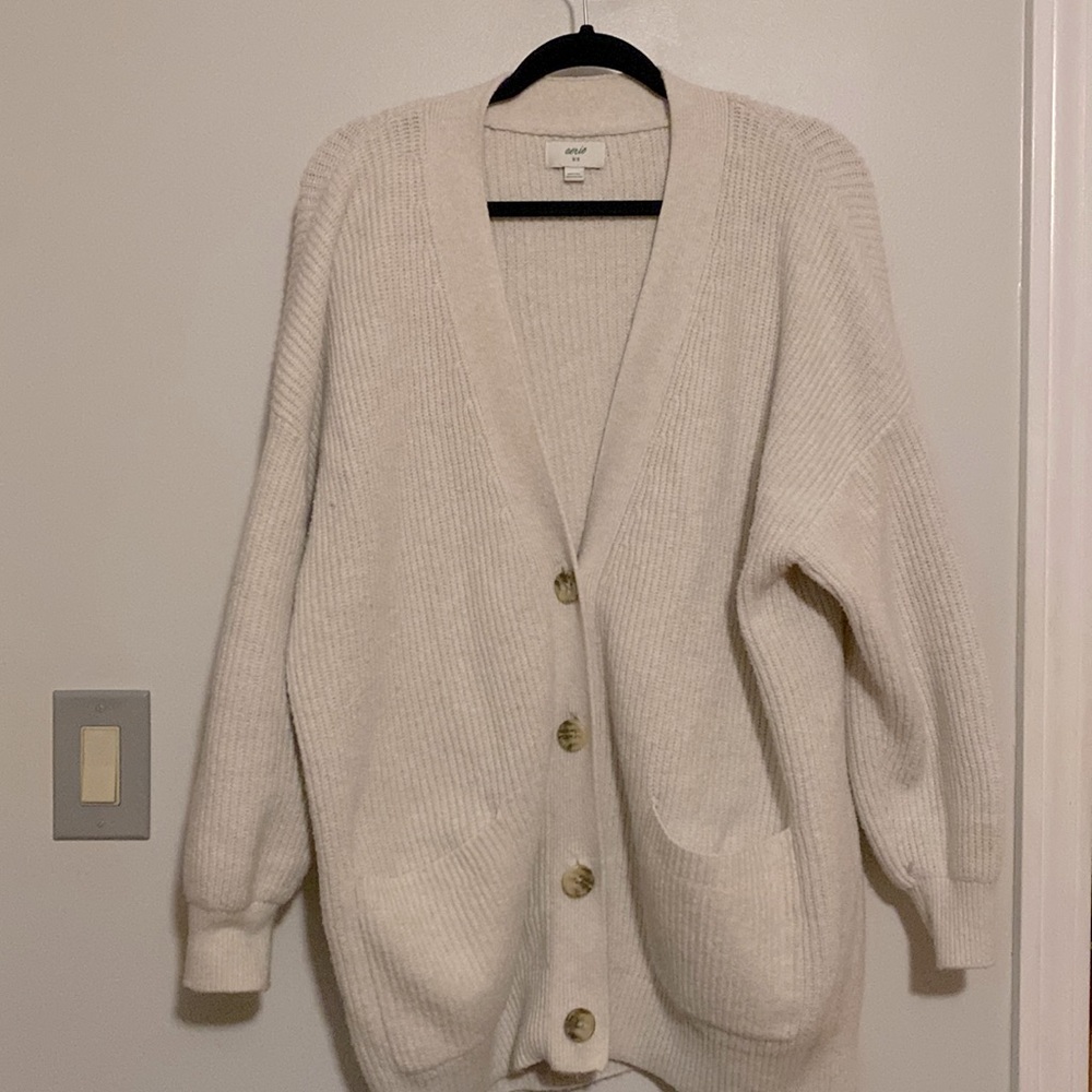 Aerie White Boyfriend Sweater